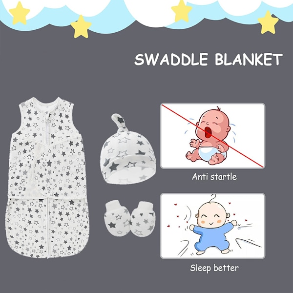 Baby Silkeorm Sovepose - Sovepose for babyer, med lue og votter