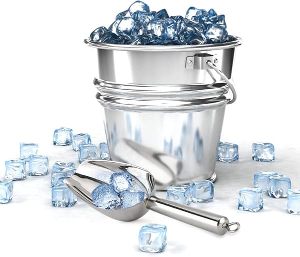 Ice Machine Scoop, Durable Stainless Steel Material with Ergonomic Handle, Premium U-Shaped Bowl, Versatile with Smooth Edges[TT]