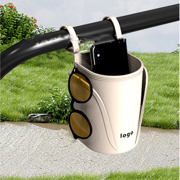 Mugghållare/Caddy för barnvagn, Mugghållare för rullstol i silikon, Mugg för barnvagn och Telefon/Dricker/Vattenflaskhållare Organizer för cykelskoter
