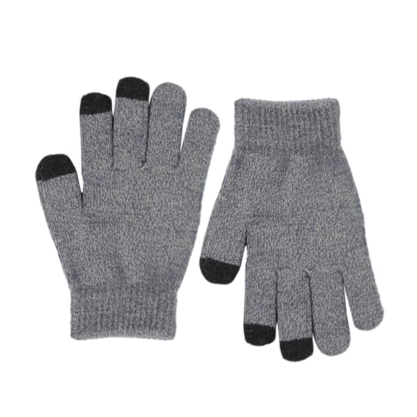 Vinterhandsker til mænd og kvinder, varme handsker med touchskærm og blødt termisk strikket for, elastisk manchet Light grey