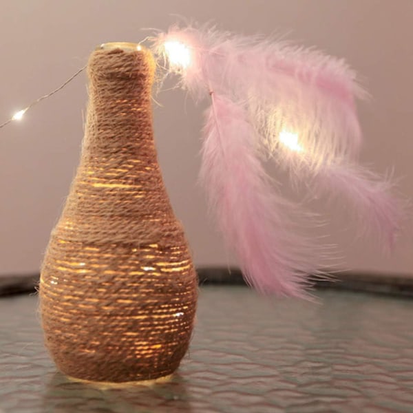 Feather String Lights, led dekorativa lampor, Fjärrkontroll Romantisk vägghängande gardin dekoration$Fjäder String Lights Fairy Lights Batteri