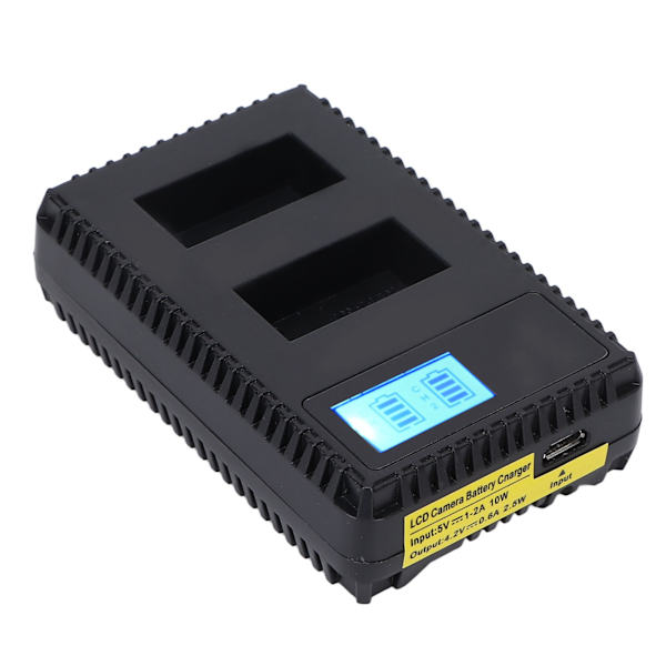 Dubbel USB Batteriladdare LCD-Skärm Kamera Batteriladdare med 2 Batterier för Hero2 3
