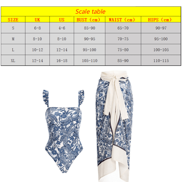 Dame Badetøj Todelt Vintage Tummy Control Monokini Bikini Longuette Badetøj Tankini Sæt - Blå
