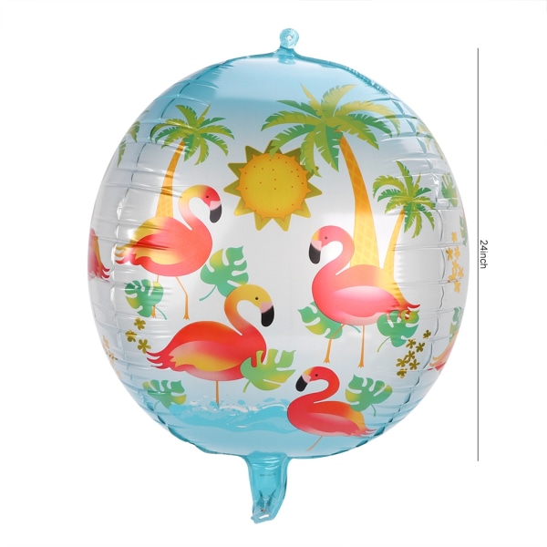 4D runda sfärformade aluminiumfolieballonger för födelsedag