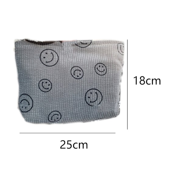Sminkväska med prickar, Retro Smiley Förvaring Toalettväska
