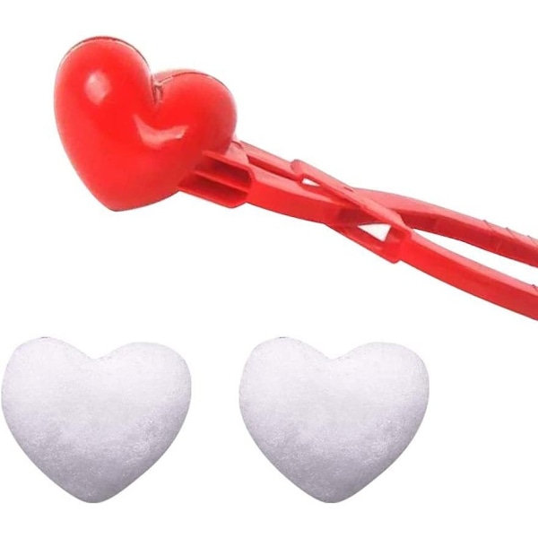 4-pack Snöbollstänger, Vinter Snöbolltillverkare Leksak, Snöbollspress, Snöbollstänger Hjärtformade Snöbollar, Perfekt Utomhuslek Snöleksaker för Barn