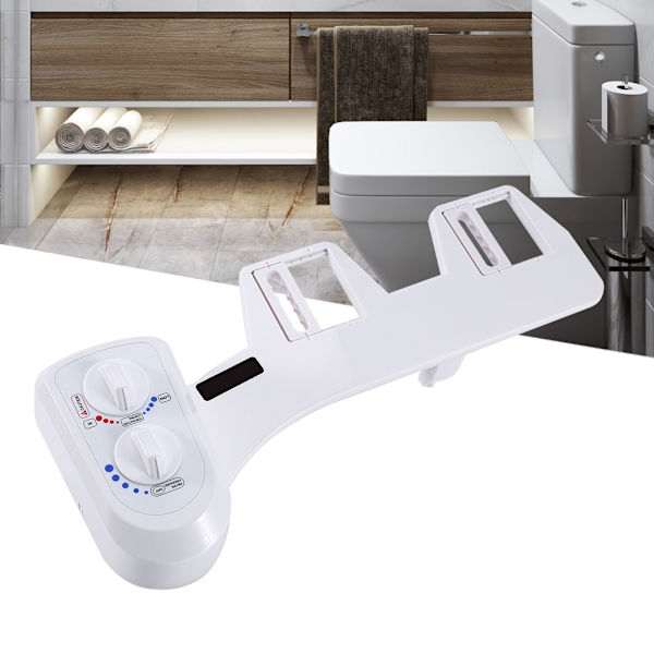Selvrensende enkelt-dyses varmt/kaldt ferskvannspray, ikke-elektrisk bidet toalettsete