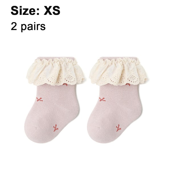 Strumpor 2-pack med spetskant och spetskantstrumpa, julklappar