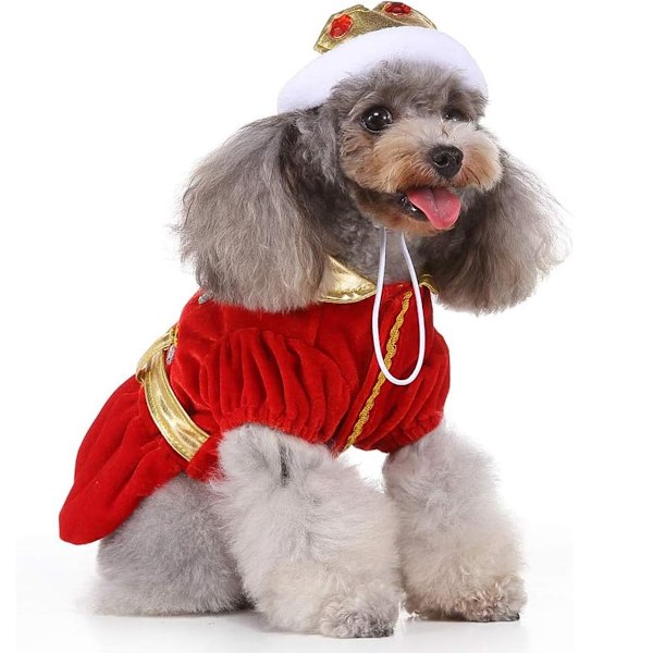 Hundekonge Kostume Sjovt Kæledyrs Halloween Kostumer til Hunde med Konge Kostume til Hunde Hundekostume til Halloween Jul Fødselsdagsfest Fotorekvisitter