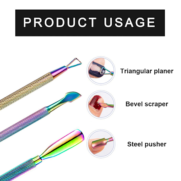 Nagelklippare, Spetsknivset, Nagelbands-pusher, Manikyrtillbehör