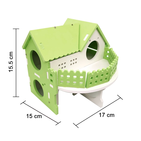 Hamstergömställe, Montera Hamster Hut Villa, Burhabitat Dekor Tillbehör, Leksaker för Hamster Hamster Sovrum