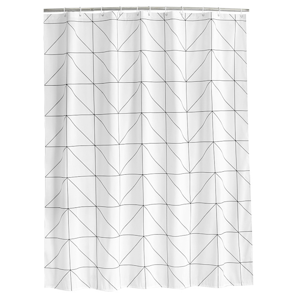 Polyester Dusjforheng Vanntett Badforheng + Hengekroker (S)