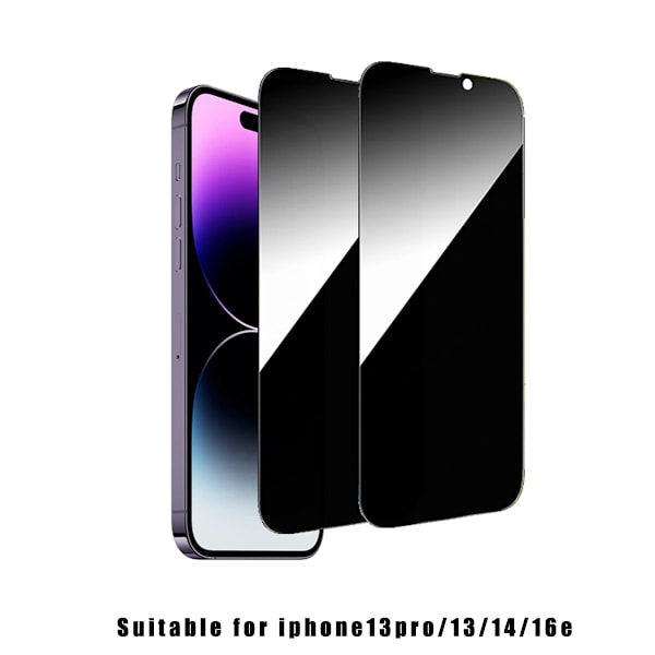 iPhone 14 Anti-spion skärmskyddare härdat glas 2 paket
