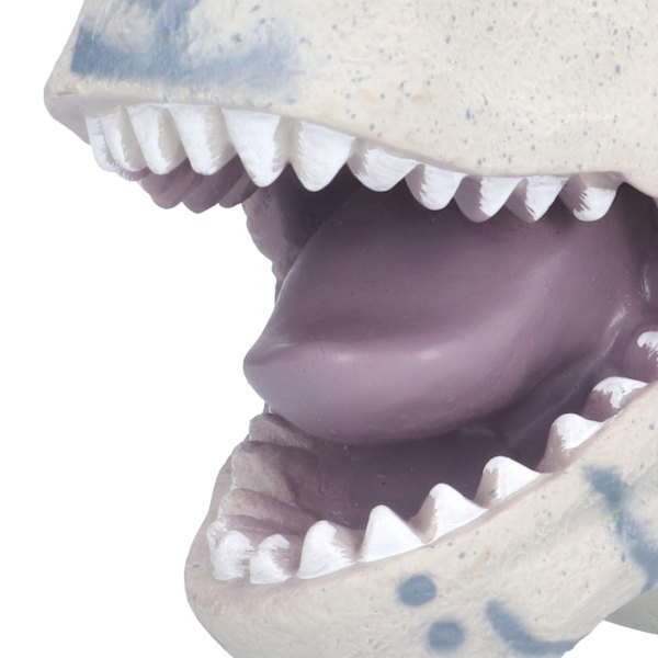 Dinosaurie Handdocka Realistisk Mjuk Halloween Tyrannosaurus Rollspel Leksak för Barn Grå