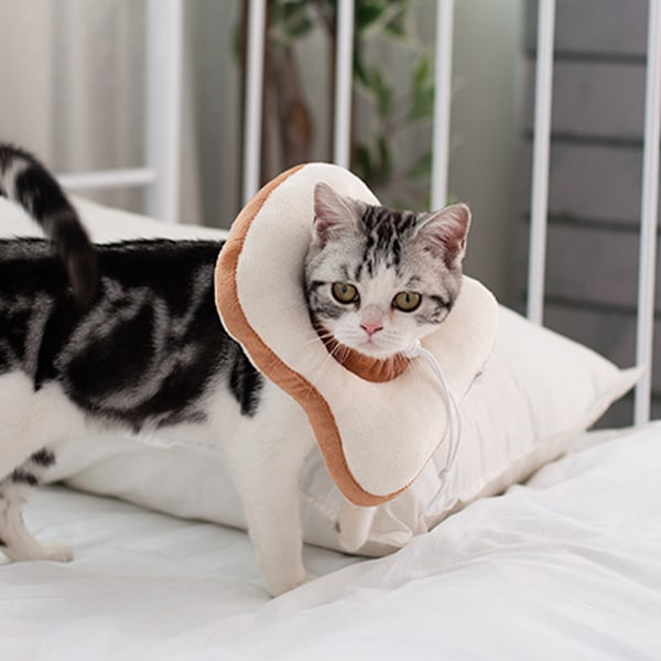 1 st kattkrage katt hals donut katt husdjur huvudskydd anti-slickande, postoperativ reparation anti-slickande