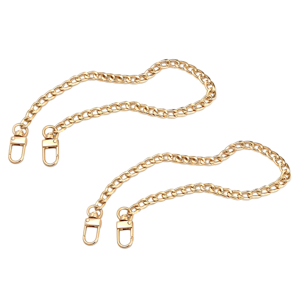 2 stk. 40 cm DIY Kæde Rem Håndtaske Kæder Tilbehør Pung Clutch Håndtag Håndledsremme Udskiftningsremme, med Metal Spænder