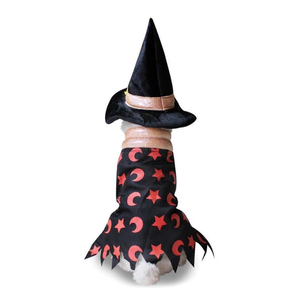 Transfiguration Hunde Jumpsuit med Hat Sæt Jul Halloween Hunde Pullover Vinter Cosplay Fest Små Hunde Pullover M SDZ07 Wizard Cloak S M