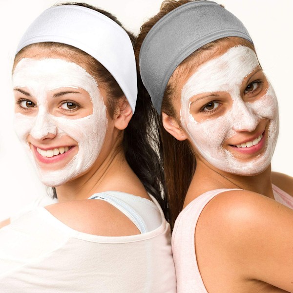 Spa Ansiktsband Makeup-Huvudband Justerbart Handduk för Ansiktsrengöring och Duschar, 3 stycken