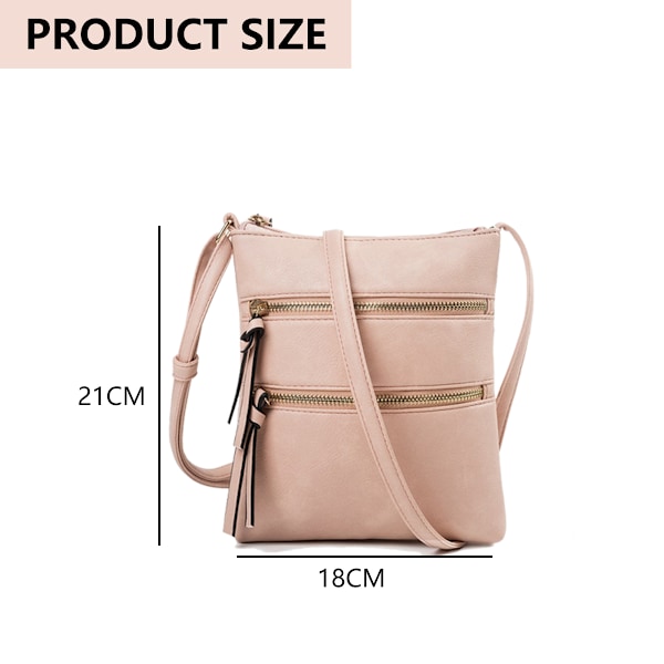 Crossbody-tasker til kvinder, mellemstørrelse, læder, rejse, crossbody-taske, punge til kvinder