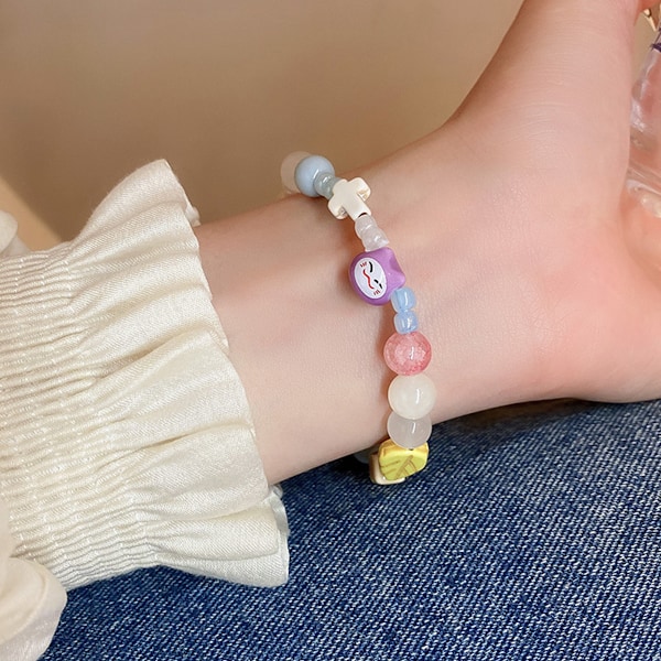 3 st söta Macaron armband ring stjärna fyrkant för att accessorize handled