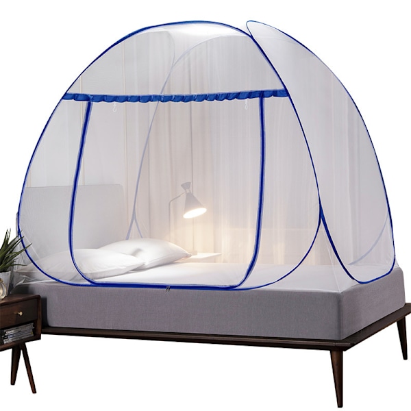 Pop Up Myggnät för Dubbelsäng, Stor Bärbar Tält Resa Dubbeldörrs Blixtlås Sängnät, Enkel Installation, Fint Nät, för Sovrum Utomhus Camping