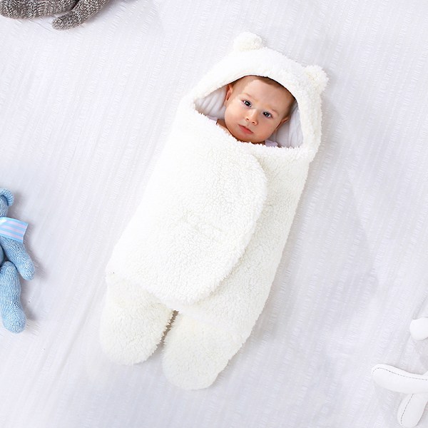 Söta Nyfödda Babyfilt Plüsch Swaddle-Filtar
