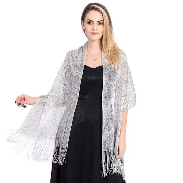 Sjal och Wraps för Aftonklänningar, Glittriga Sjal för Kvinnor, Glimmande Bröllopspresent Sjal, 200*50 cm
