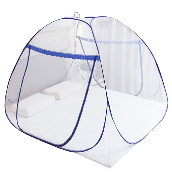 Pop Up Myggnät för Dubbelsäng, Stor Bärbar Tält Resa Dubbeldörrs Blixtlås Sängnät, Enkel Installation, Fint Nät, för Sovrum Utomhus Camping