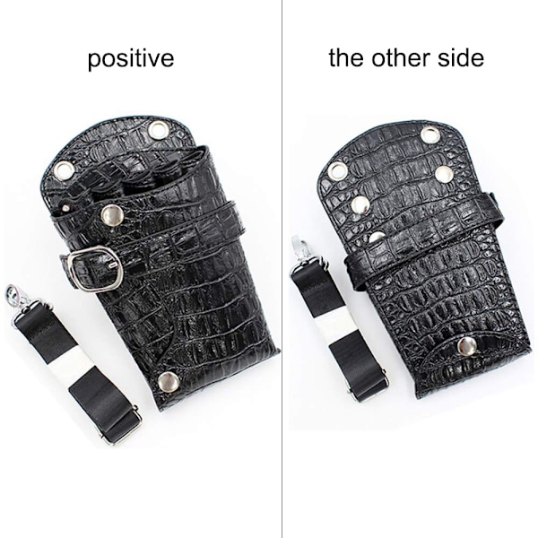 Saxpåse i PU-läder, Salong Frisör Hårklippningssax Holster Hårstylist Verktygsväska