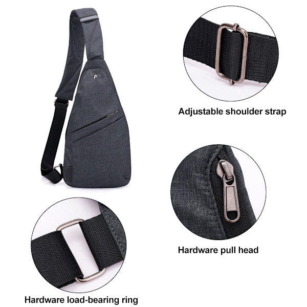 Olkalaukku, varkaudenestoinen crossbody-tasku, kevyt matkalaukku