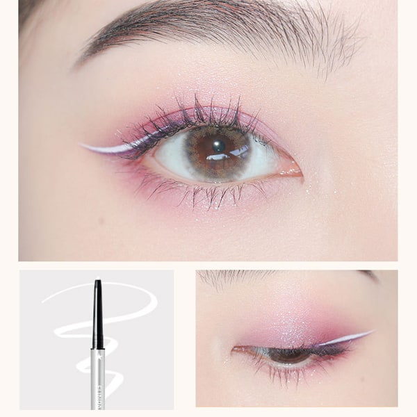 Eyeliner Gelblyant, 3 stk Vannfast Smudge-Proof Farge Fin Spiss Eyeliner, Hjørneøye Høylys, Øye Gel Øyenbrynsblyant