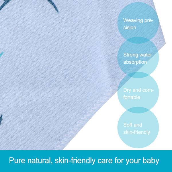 5-pack Baby Spädbarnsbandanas Unisex Mjuka Babysalivkläder Halsduk för Drool Blå