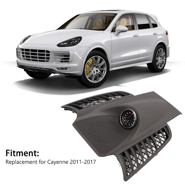 Øvre Center Instrumentbræt Trim Ur Sæt 958 552 189 01 4U0 Stilfuld Udskiftning til Cayenne 2011‑2017 Sort Måler