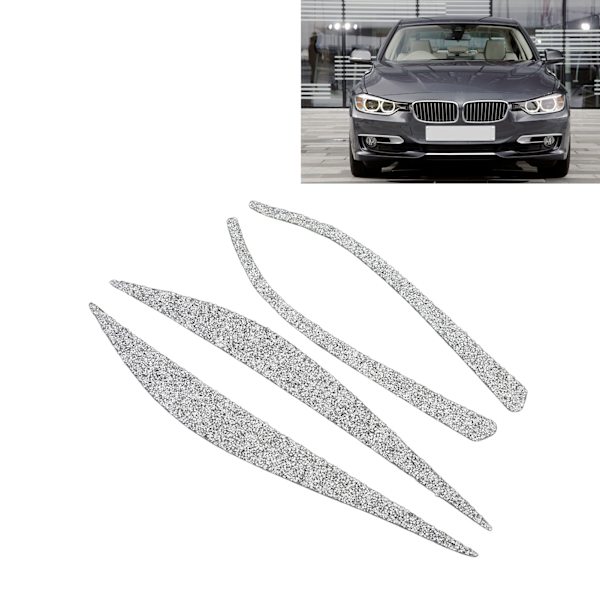 4 stk Rhinestone Bilfrontlys Øyenbryn Øyelokk Dekk Klistremerke Bakspeil Stripe Erstatning for 3-serie F30