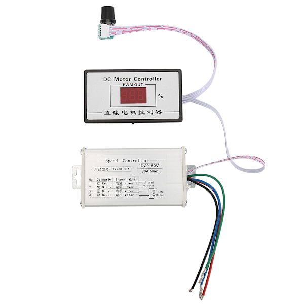 DC Børsteløs Digital Display Motorhastighedsregulator 9~60V Motorhastighedsregulator 30A