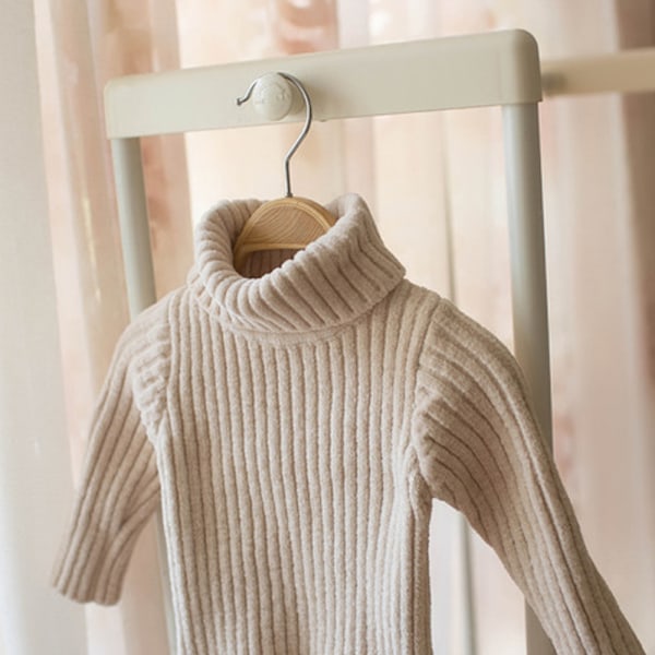 Turtleneck extra tjock tröja baby basplagg för att hålla varmt