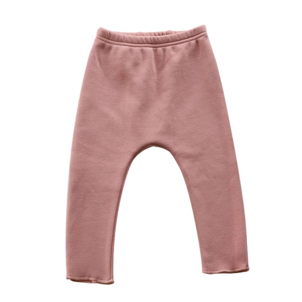 Baby Leggings Enkle Store Rumpebukser for Jenter og Gutter Høst og Vinterklær (Mørk Rosa)