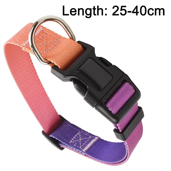 Halsband för hundar Gradient mjukt spänne bekvämt nylon justerbart husdjurshalsband för stora, medelstora och små valpar