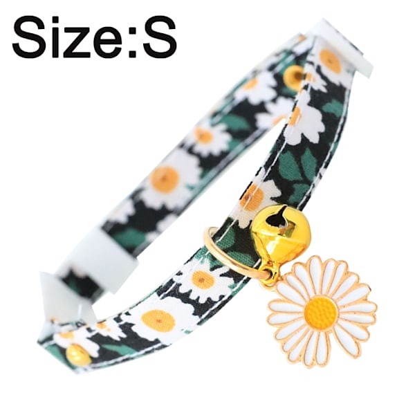 Hundehalsbånd til damer med hurtigspænde og bløde blomster, velegnet til små og mellemstore hunde