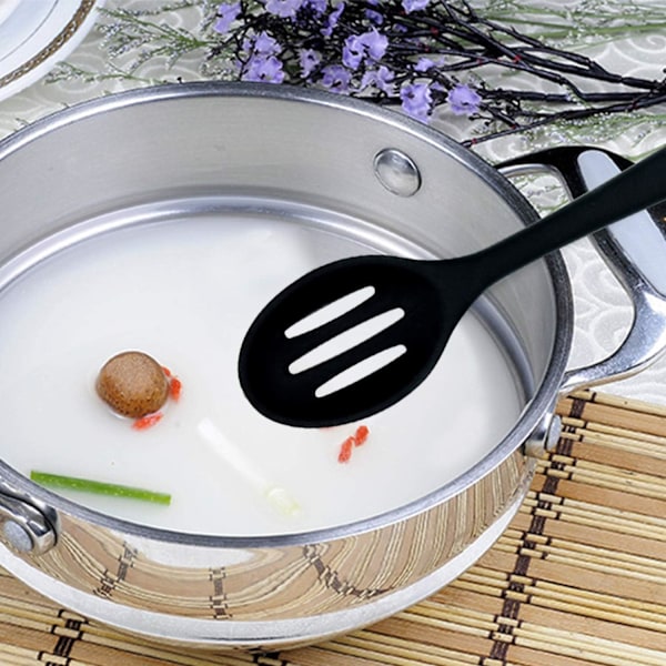 Silikon Nonstick-blandnings- och skedskedar set 2-delar, BPA-fri, hög värmebeständig, hygienisk design, matlagningsbakskedar set för omrörning,