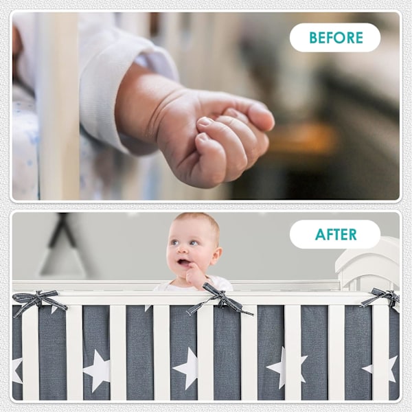 Sengestøt babyrede for baby seng baby seng babyrede hodebeskyttelse rede baby seng kantbeskyttelse sengetøy stjerner