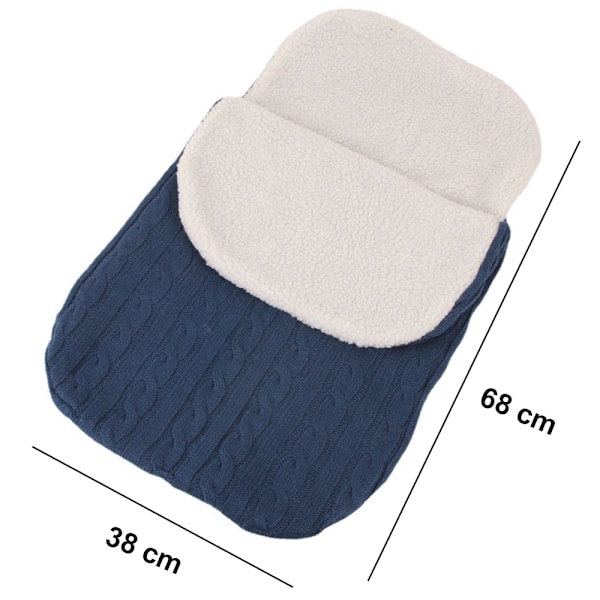 1 st Newborn Baby Swaddlefilt, Stickad Varm Fleecefilt Swaddle Sovsäck Väska Vagn Unisex Baby Sovsäck för Baby