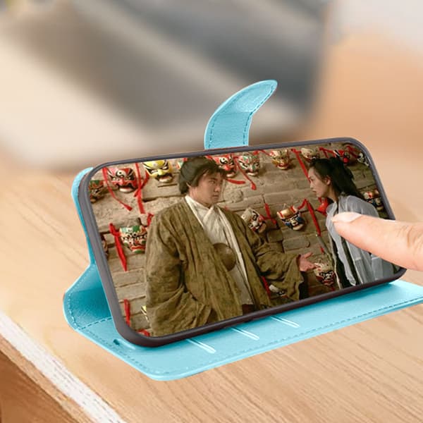 Samsung S21 Læderpungcover (3 kort) - 7 farver - Marineblå
