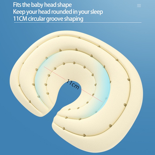 Söt Cartoon Bomulls Baby Formningskudde Minnesskum Ergonomisk Andningsbar Nyfödd Kudde för Sömnrymd