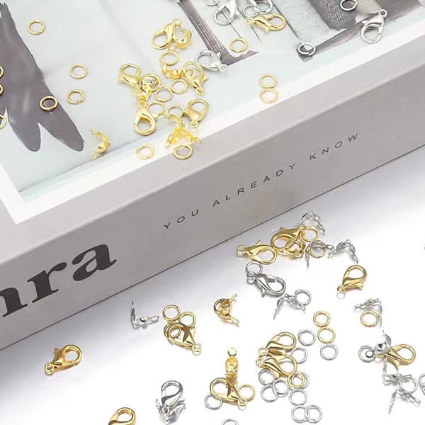 Crafting Essentials: High-Quality Stainless Steel Material Fold-Over Bead Tips, Conceal Knots and Secure Clasps with Confidence