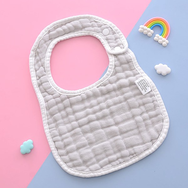 Baby Spott- och Drool-Sjal - Justerbar Multifunktionell Sjal-Snutte - 8-Lager 100% Organisk Bomull - Superabsorberande