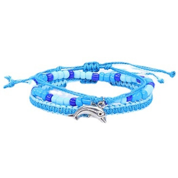 3 st. Snöre Armband Sommar Strand Färgglada Justerbara Tillbehör Presenter till Kvinnor Män Tonårsflickor Alla Hjärtans Dag