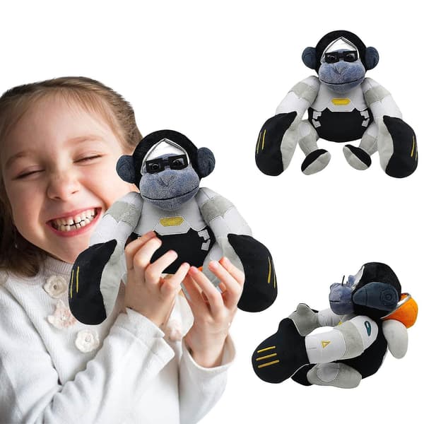 Söt Spel Overwatch Winston Gorilla Plysch Barn Gosedjur Leksaker för Barn Presenter 26cm