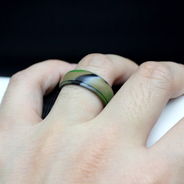 Silikonring för män, andningsbar med luftflödesränder - 8 mm bred - 2,5 mm tjock silikonvigselring