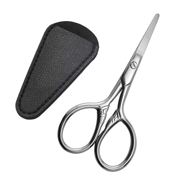 Små precisionssaxar,   Stål multifunktionellt grooming-kit för ansiktshår, skägg, med fodral